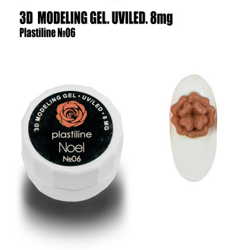 3D Modeling Gel Uviled plastilin №6 гель пластилин для лепки и дизайна ногтей Noel™