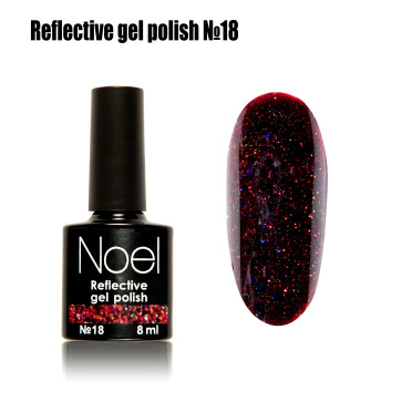 Cветоотражающие гель-лаки с хлопьями юкки №19 Noel™12312