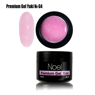 Premium Gel Yuki №4 строительный гель с шимером (c крупными блестками) Noel™231