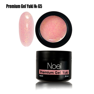 Premium Gel Yuki №5 строительный гель с шимером (c крупными блестками) Noel™1231