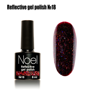Cветоотражающие гель-лаки с хлопьями юкки №18 Noel™12321