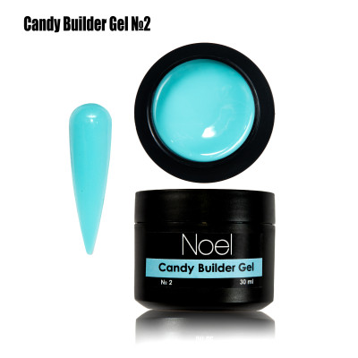 Candy Builder Gel №2 строительный цветной гель для моделирования и укрепление ногтей Noel™1231