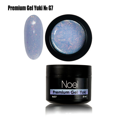 Premium Gel Yuki №7 строительный гель с шимером (c крупными блестками) Noel™2131