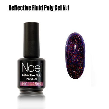 Reflective Fluid Poly Gel №1 светоотражающий жидкий полигель Noel™2131
