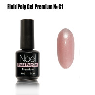 Fluid Poly Gel Premium №G1 рідкий полігель з шимером (з дрібними блискітками) Noel™