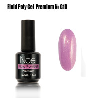 Fluid Poly Gel Premium №G10 рідкий полігель з шимером (з дрібними блискітками) Noel™