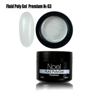 Fluid Poly Gel Premium №G3 рідкий полігель з шимером (з дрібними блискітками) Noel™