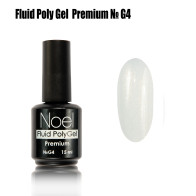Fluid Poly Gel Premium №G4 рідкий полігель з шимером (з дрібними блискітками) Noel™