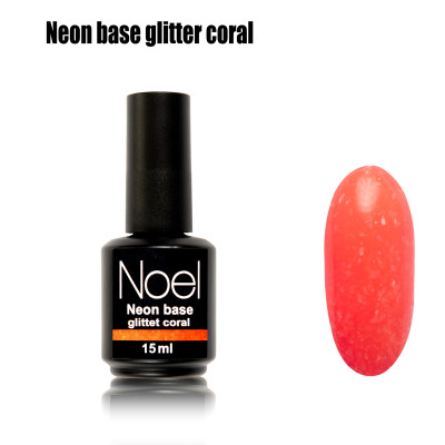  Neon base glitter coral — 15ml12312