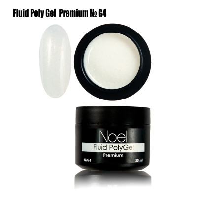 Fluid Poly Gel Premium №G4 жидкий полигель с шимером (с мелкими блестками) Noel™123